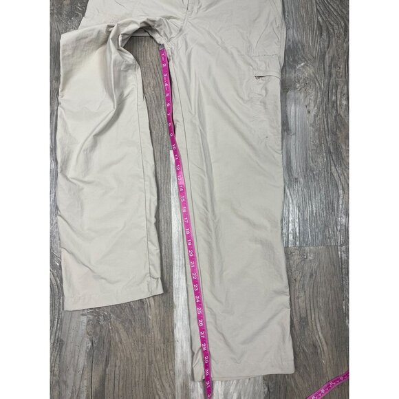 Columbia PFG Aruba Roll Up Pants Womens 12 Regular Tan Convertible Fishing - Picture 12 of 12
